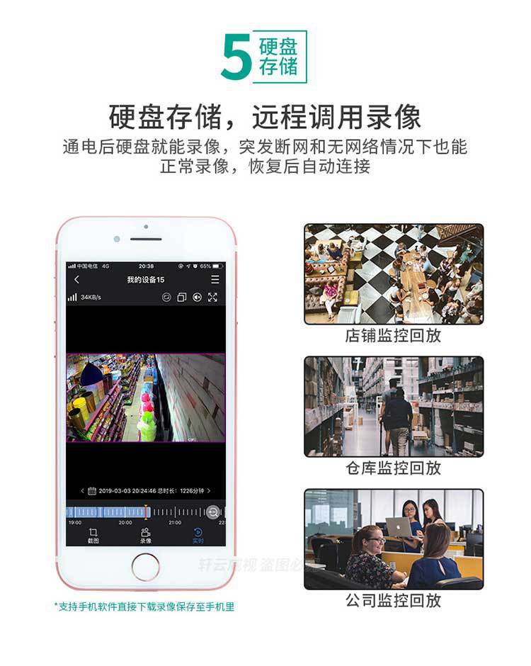 Xiongmai ICSEE 1080P WiFi kamera, TF kart desteği