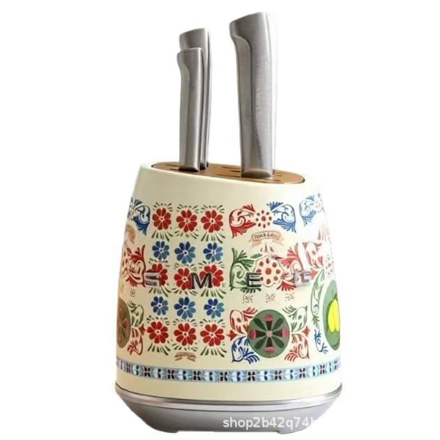 SMEG bıçak seti, paslanmaz çelik, krem rengi, 6 parça