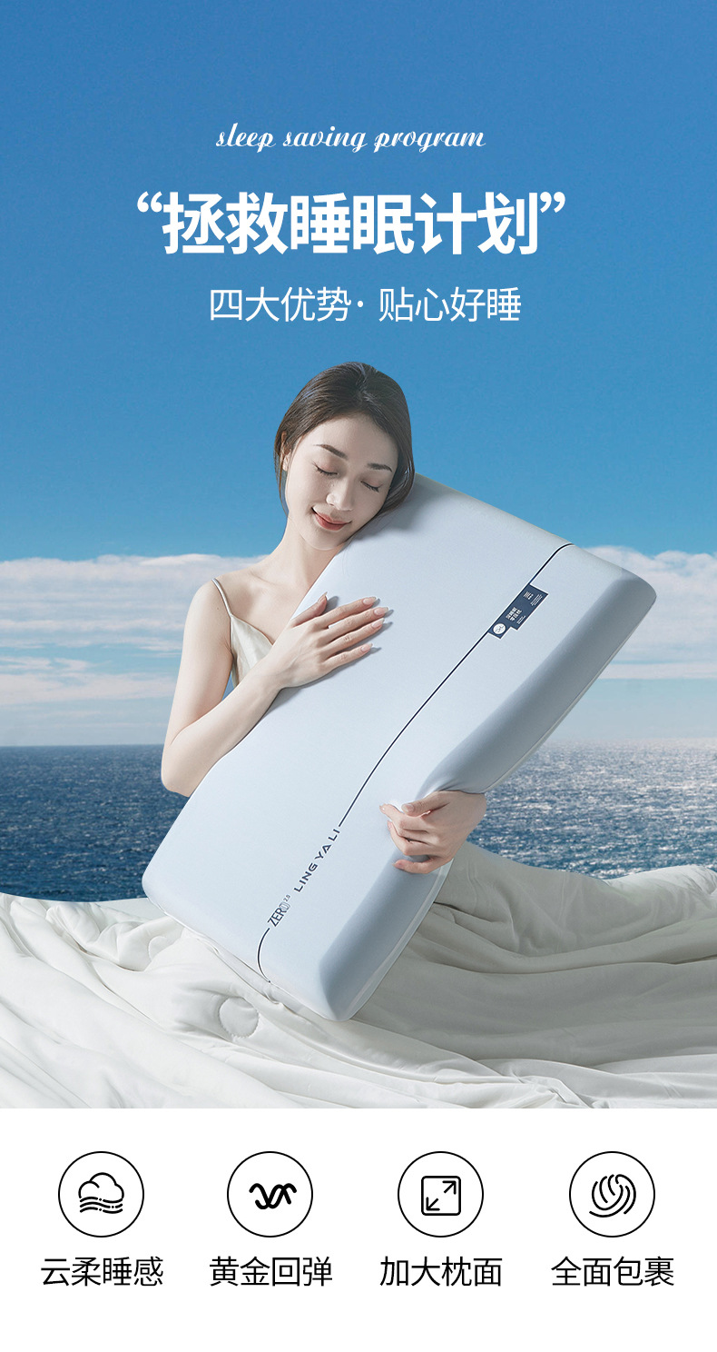 Fünf-Sterne-Hotel Memory Foam Doppelkern Schlafkissen