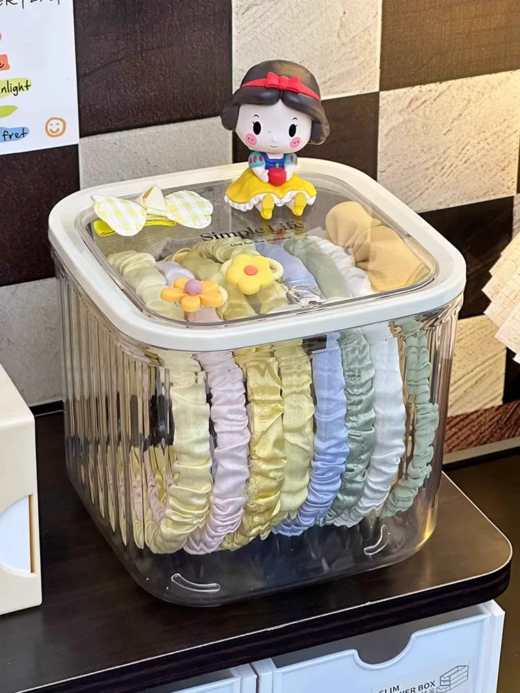 儿童发饰收纳盒小女孩头绳皮筋饰品盒发夹发卡头饰大容量首饰盒子