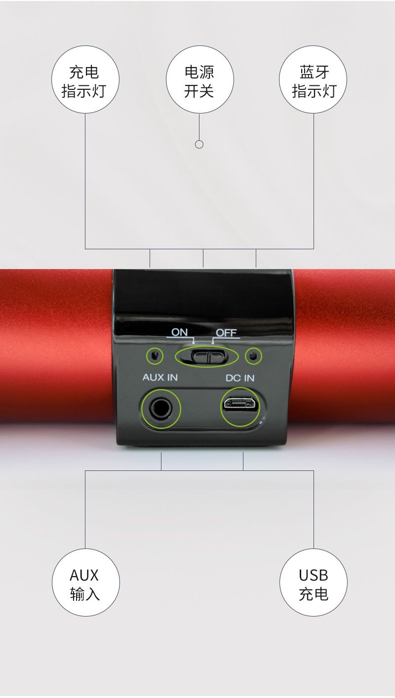 Bluetooth-Lautsprecher tragbar Stereo für Handy, iPad, Tablet
