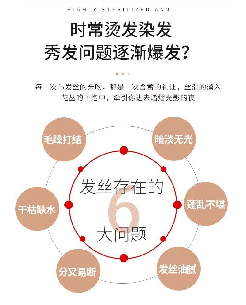 Jinliyuan saç bakım esansiyel yağı, ferahlatıcı, yağlı olmayan, yıkanmayan, onarıcı, pürüzsüz ve kokulu, perma, boyama ve besleyici, tek parça damla nakliye