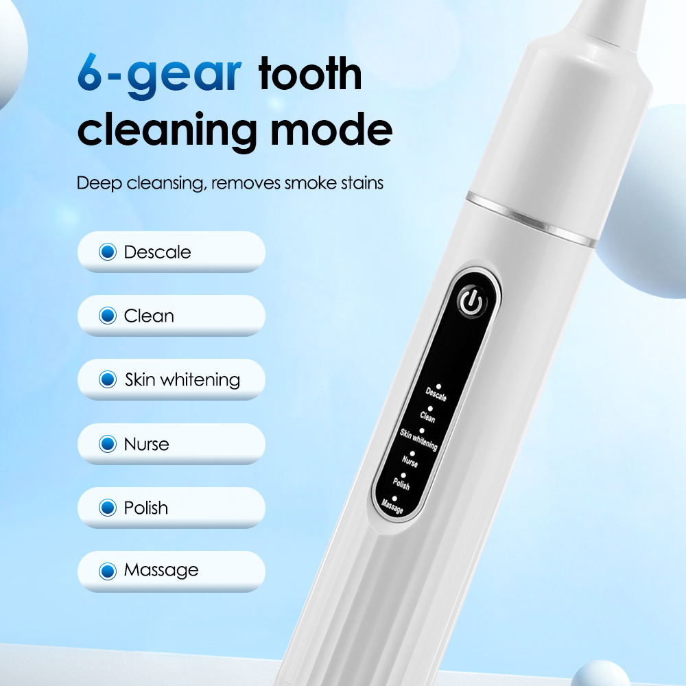 Rotating electric toothbrush with 5-level adjustment and soft bristles