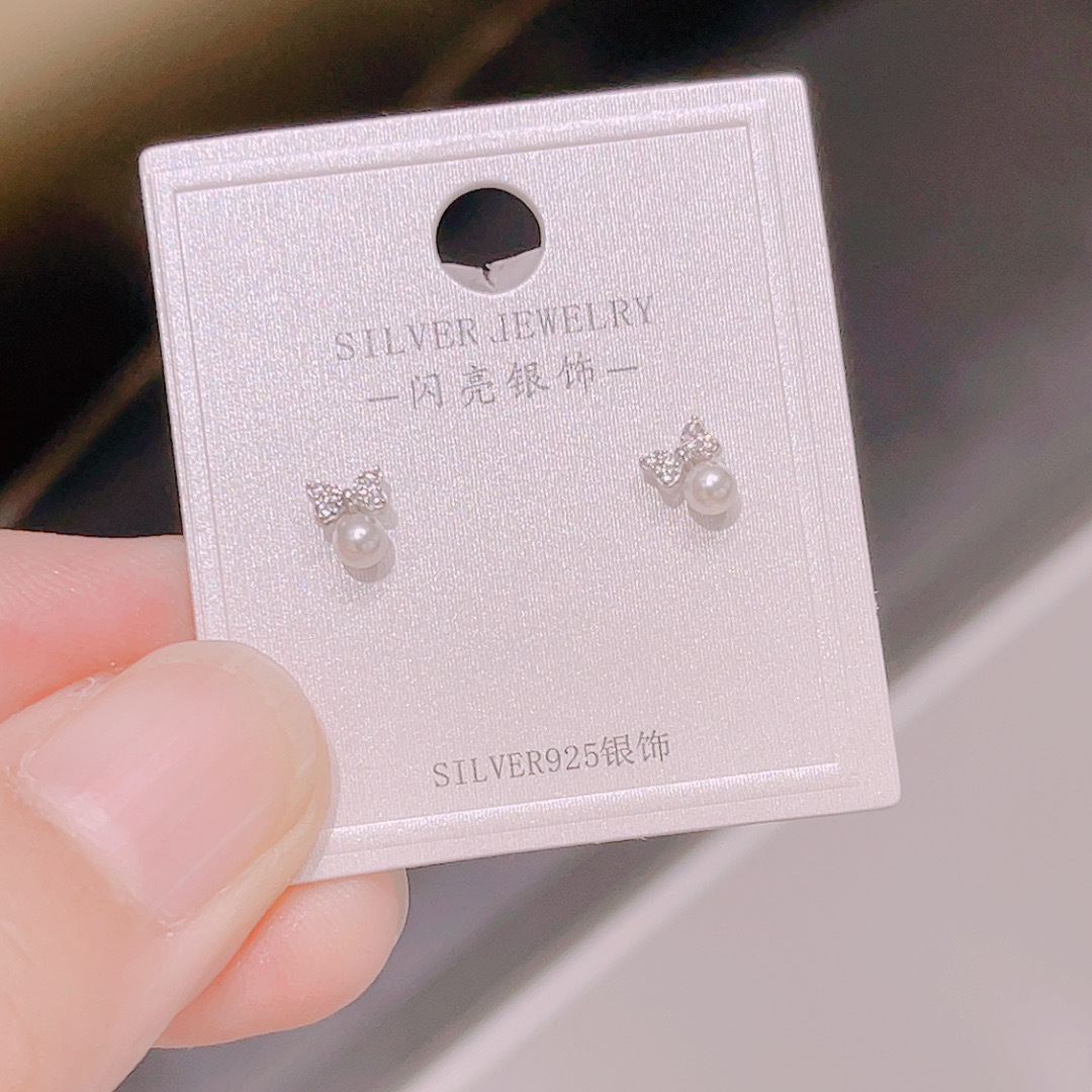 S925 Silber Damen Mini Ohrstecker, koreanischer Stil