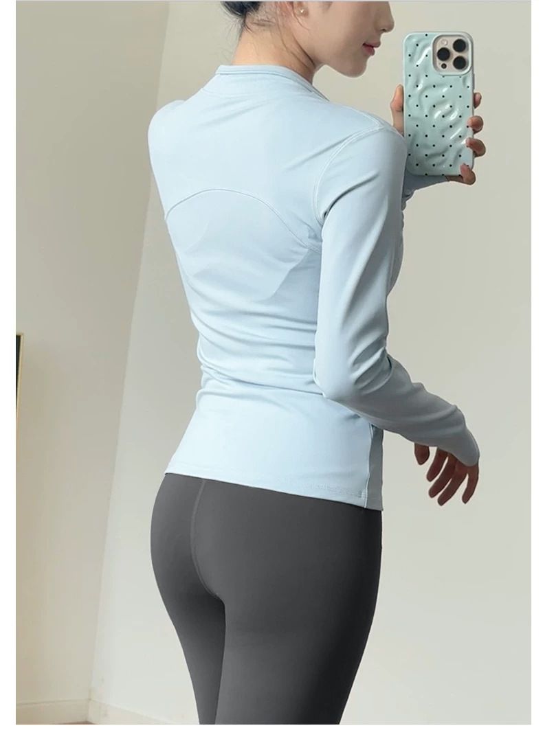 Kadın fitness yoga seti, uzun kollu, hızlı kuruyan