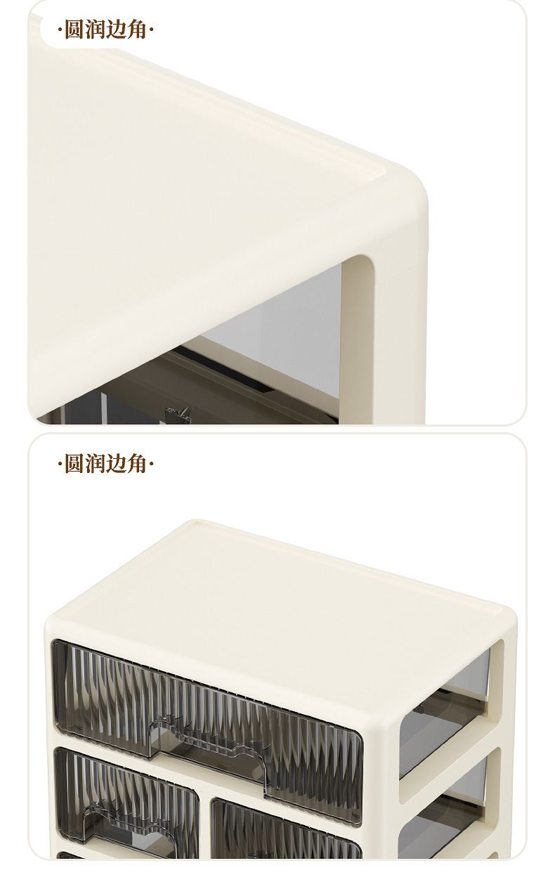 抽屉式桌面收纳盒宿舍文具整理盒办公室文件柜梳妆台化妆品储物盒
