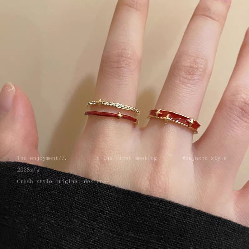 Doppellagiger roter Sternring, verstellbar