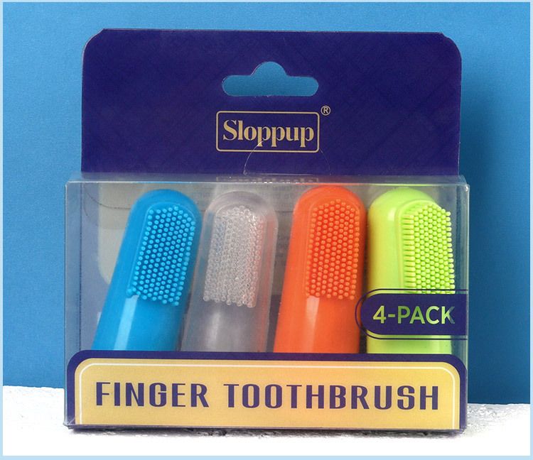 Pet finger toothbrush for dogs and cats oral cleaning