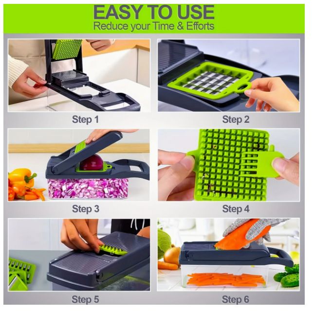 16-in-1 multifunctional vegetable and fruit cutter