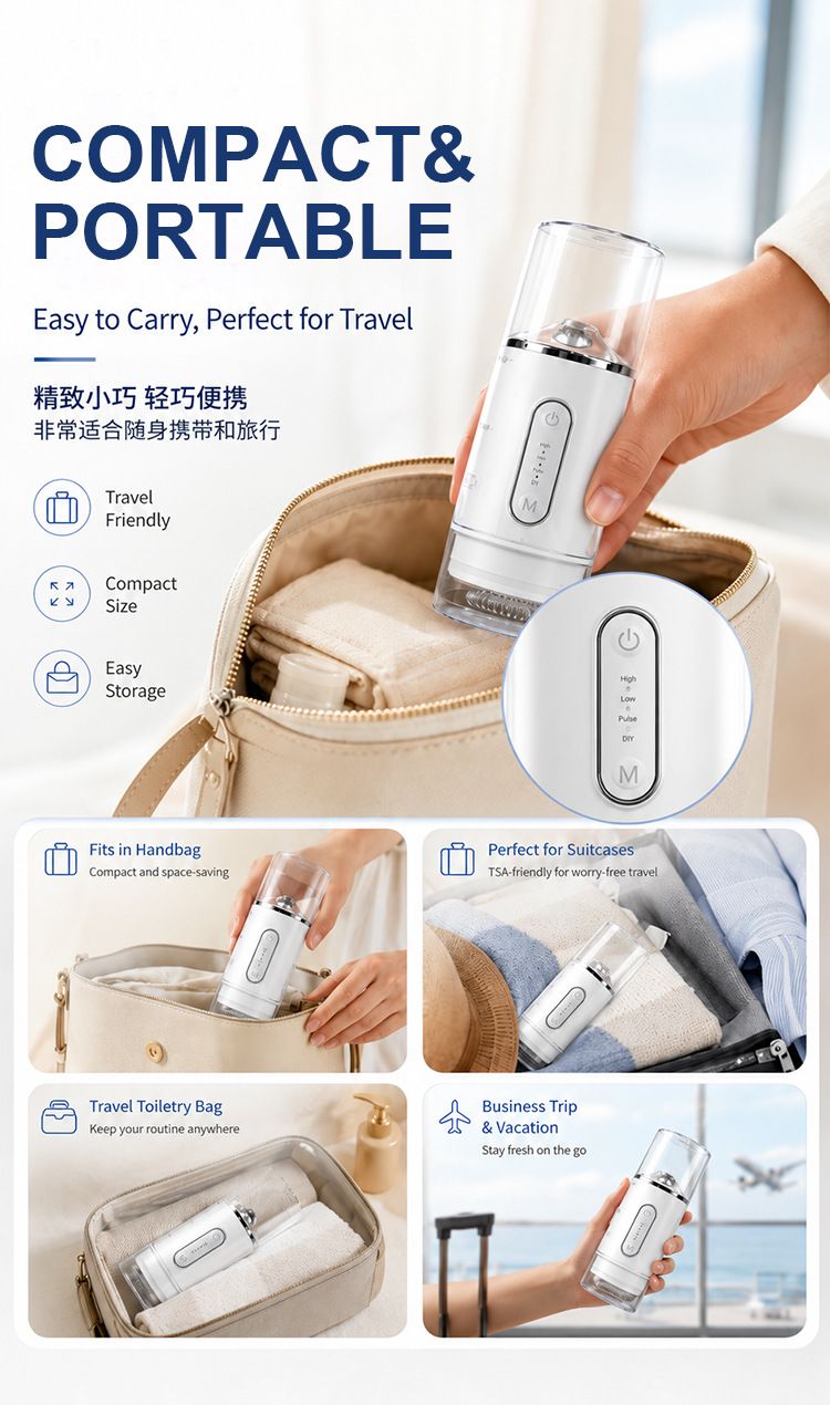 跨境多功能洗牙器成人电动便携家用水牙线高频脉冲口腔清洁冲牙器