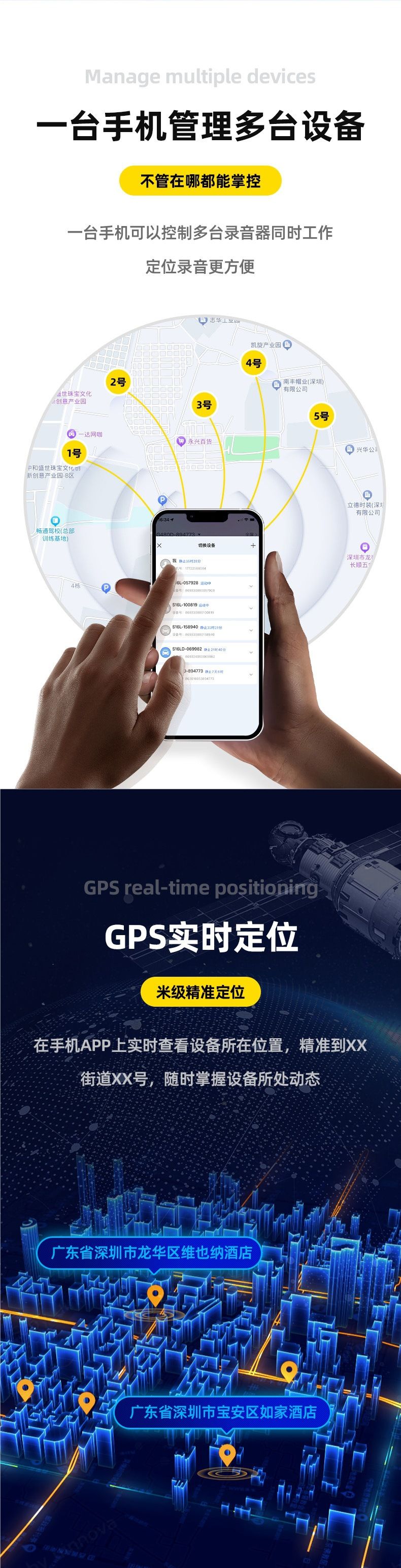 5G kayıt cihazı, profesyonel gürültü azaltma ve GPS konumlandırma
