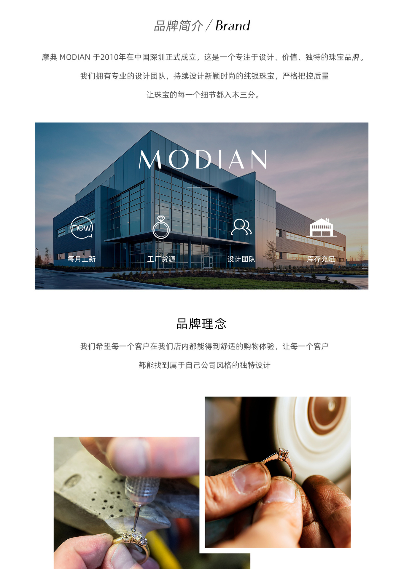 MODIAN 50 puan moissanit taç yüzük S925 gümüş kadın