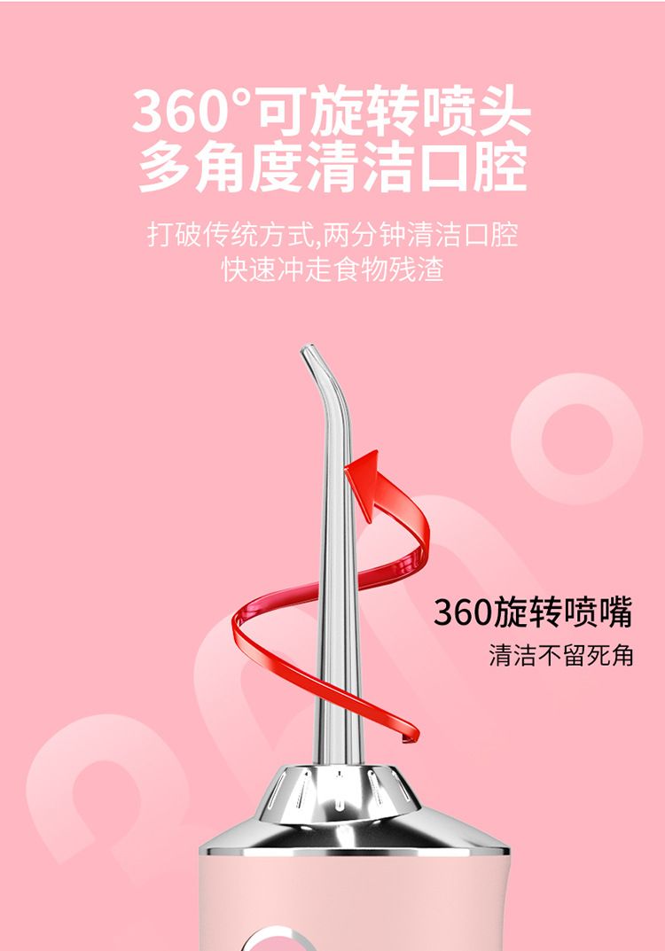Portable electric oral irrigator and water flosser
