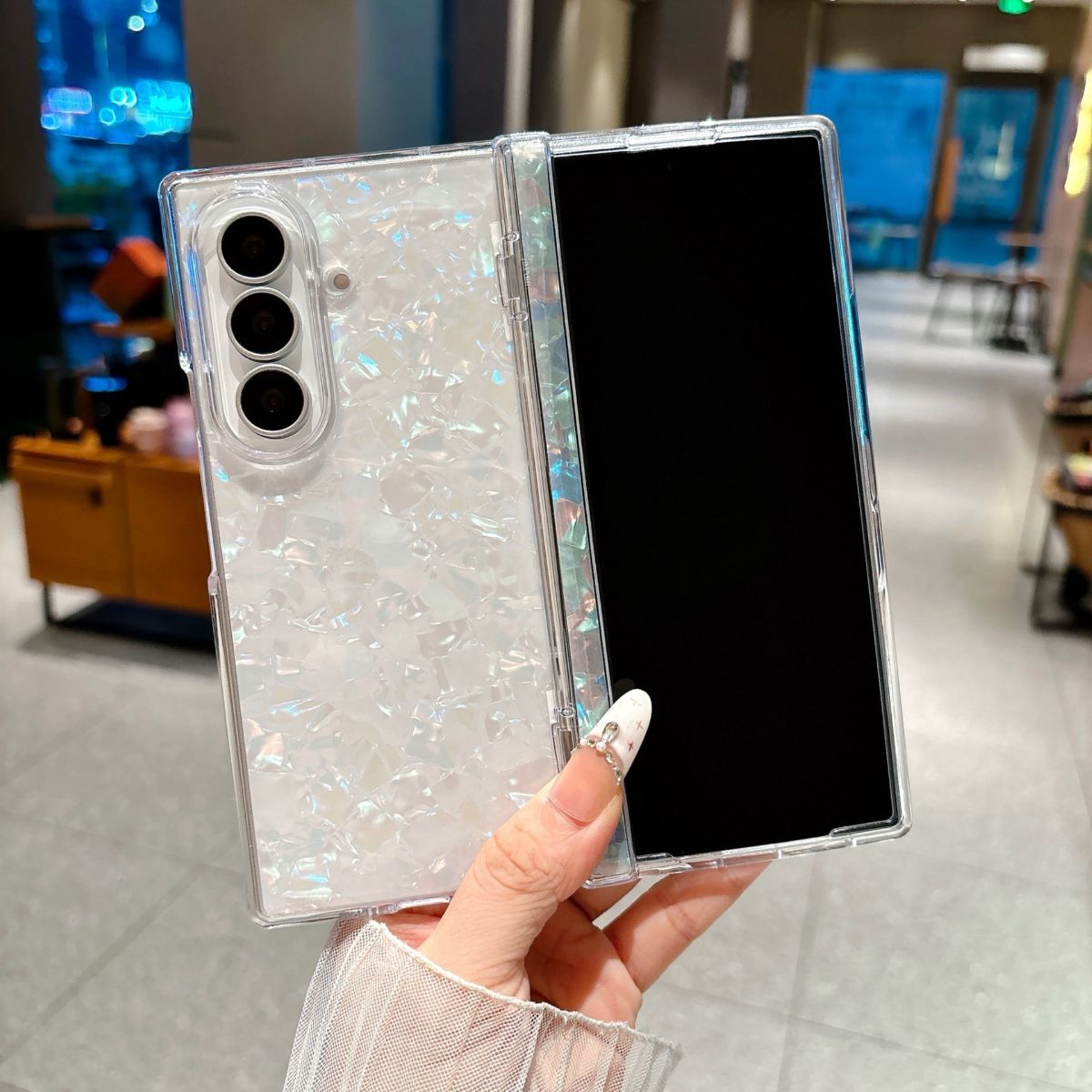 Samsung Galaxy Z Flip 8/7/6 ve Z Fold 8 kılıfı, kabuk desen