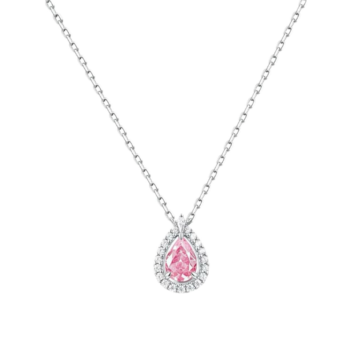 S999 sterling silver blue tears necklace with luxury water drop design