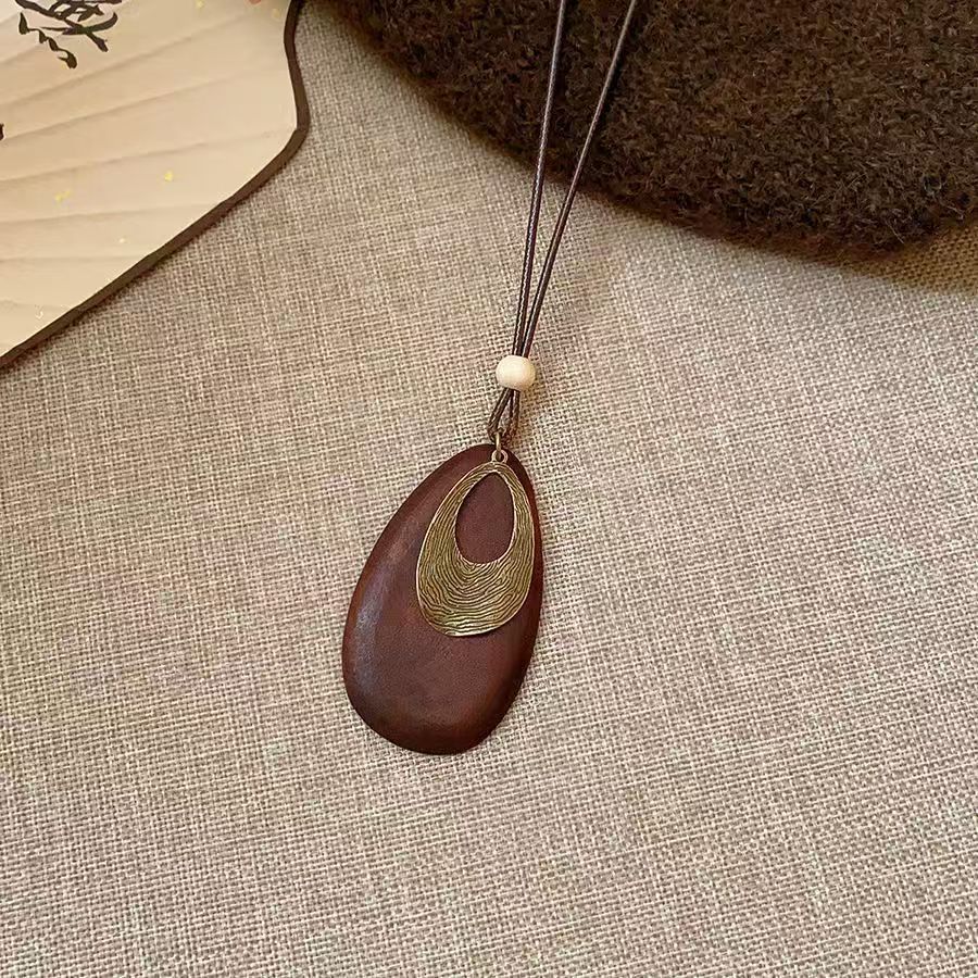 Zen tarzı uzun kelebek düğümlü kolye, kadın vintage bohem aksesuarı