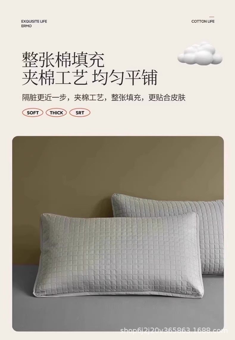 除螨隔脏防口水枕套防头油枕芯保护隔离层内胆套枕头套一对装防汗