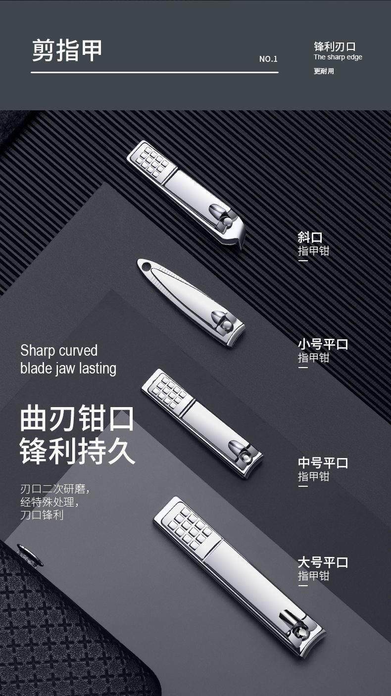 19-piece nail care and pedicure tool set