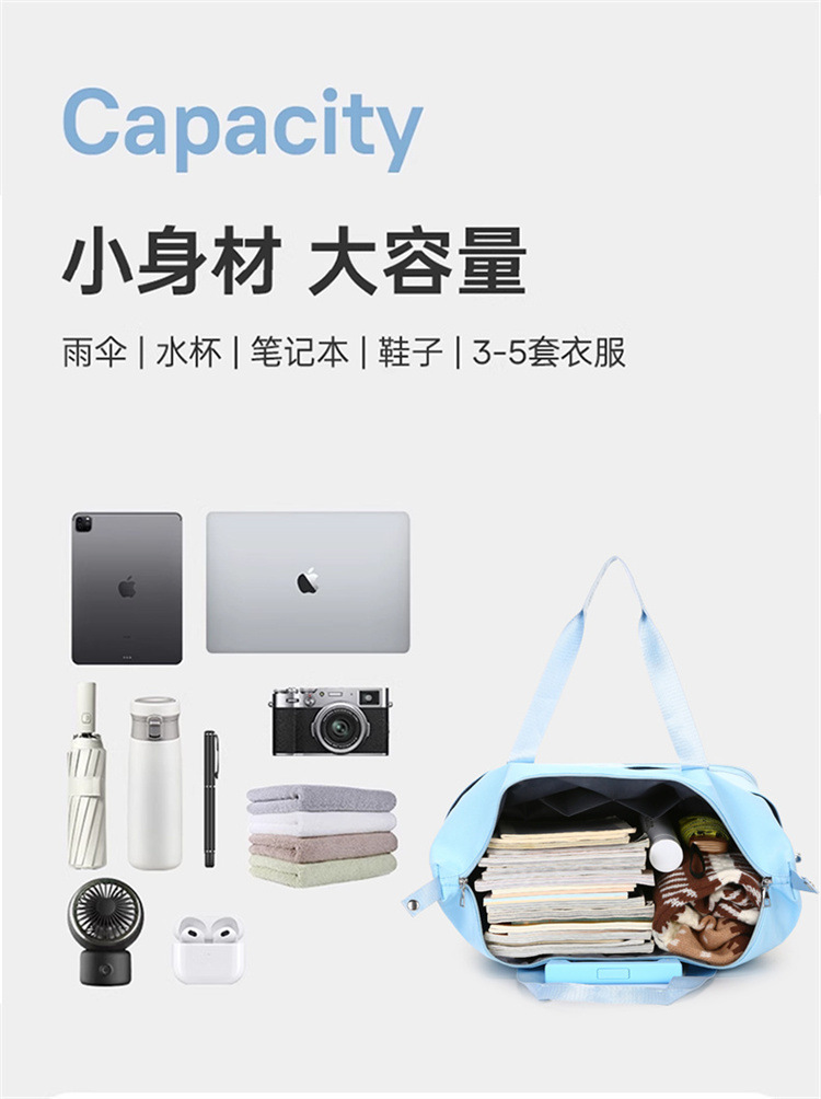 Travel luggage with pull rod and wheels, foldable, expandable capacity