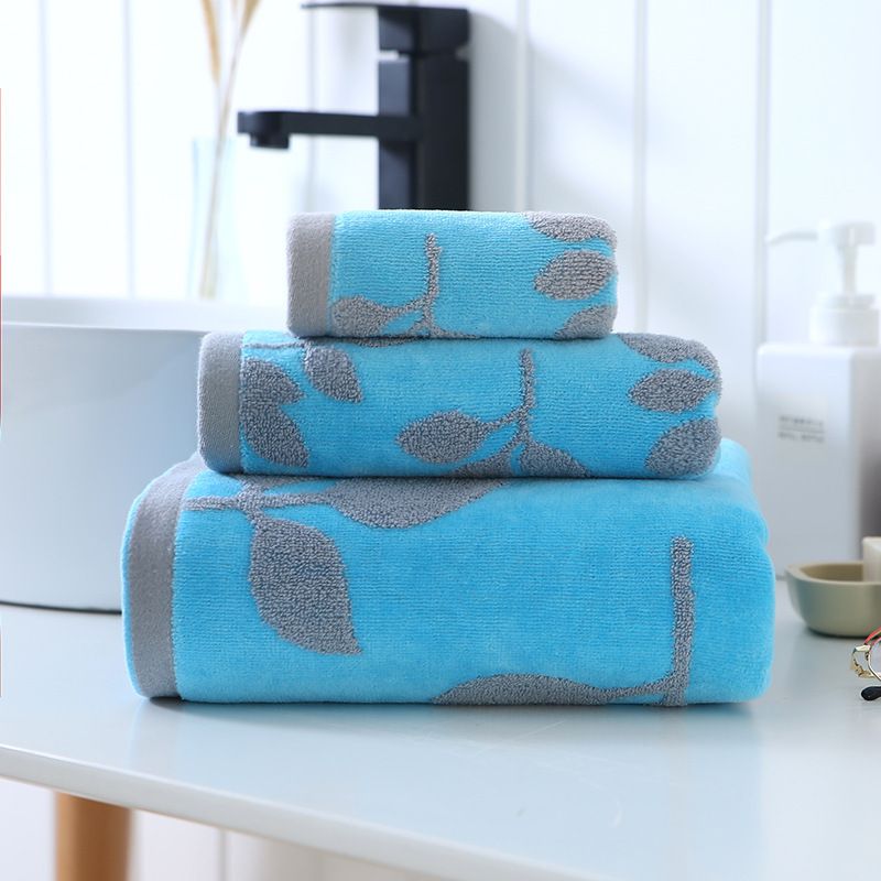 Baumwoll-Handtuch-Set, saugfähig, 3 Farben wählbar