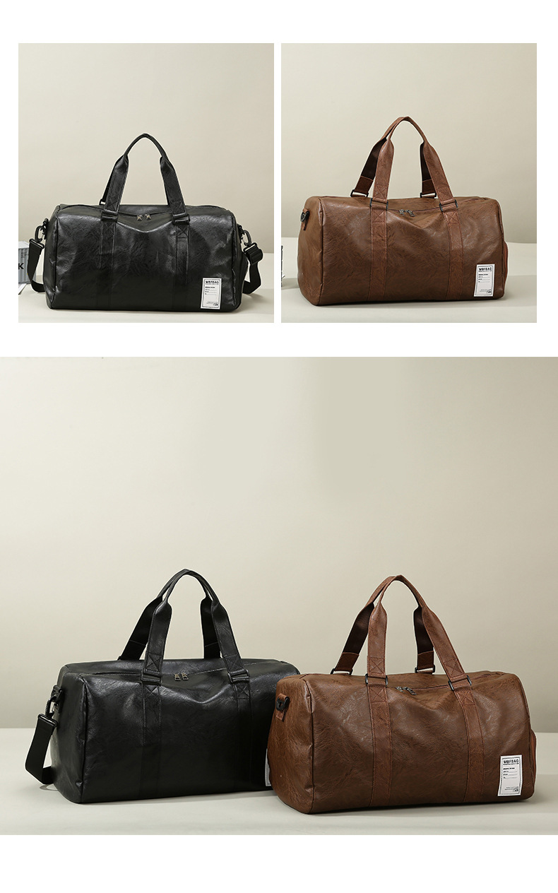 Portable travel bag, soft PU leather, multifunctional