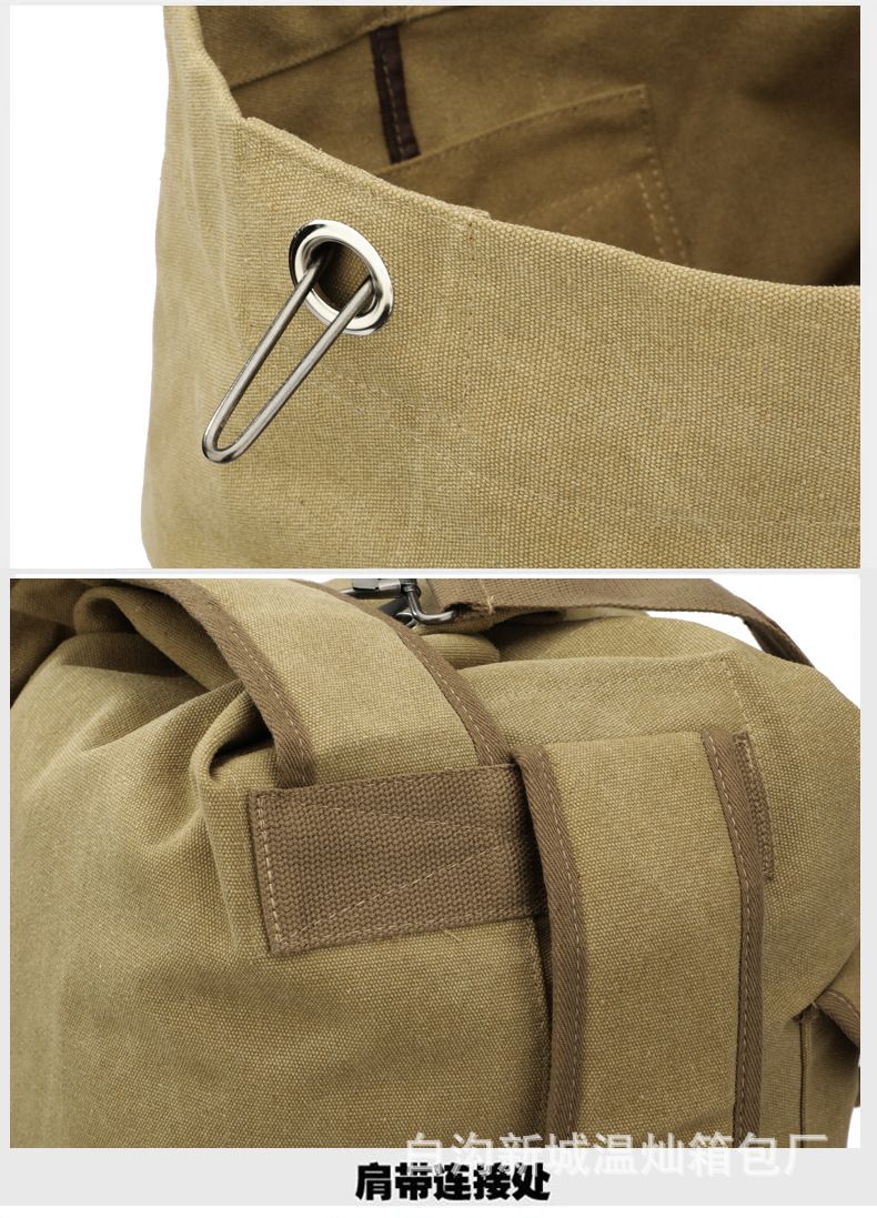 Leinwand-Zylinder-Rucksack, Laptop-Fach, unisex, Reisen