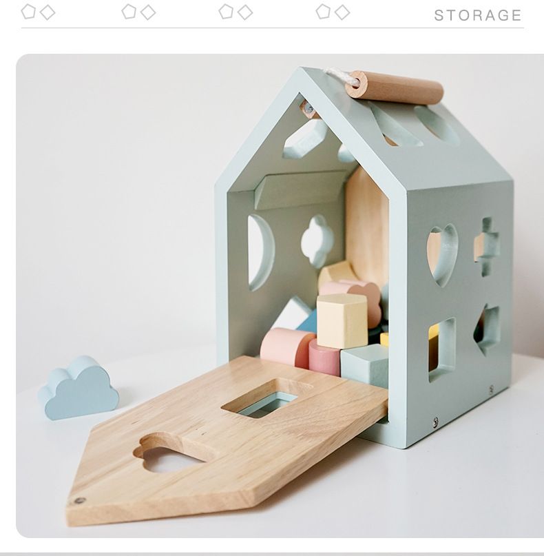 Wooden geometric shape intelligence box Montessori