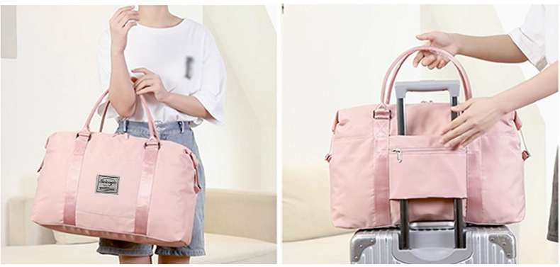 Travel bag with wet and dry compartments, large capacity