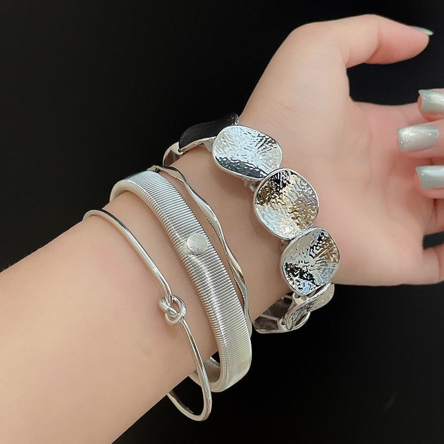 Silberarmband Strass minimalistischer Stil Mode Damenschmuck