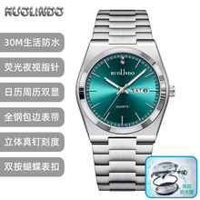 Men's quartz watch, silicone strap, waterproof