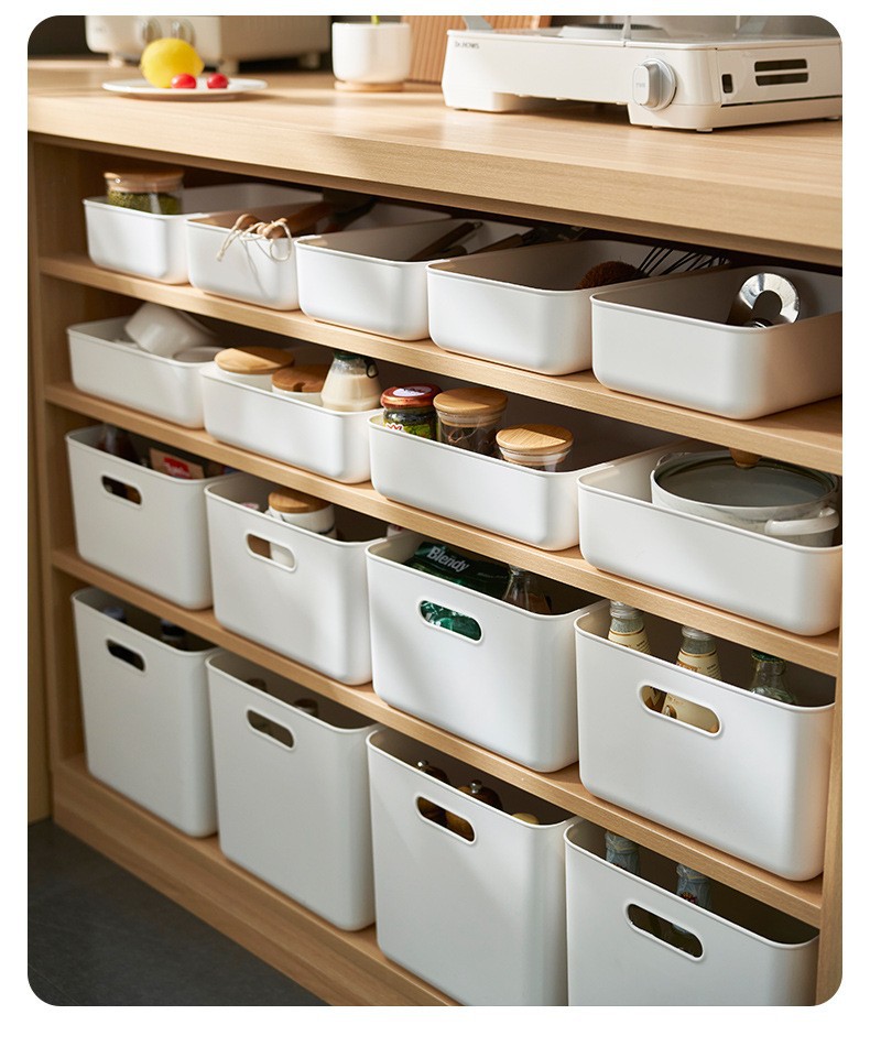 Multifunctional storage box, fabric, for desktop and kitchen use