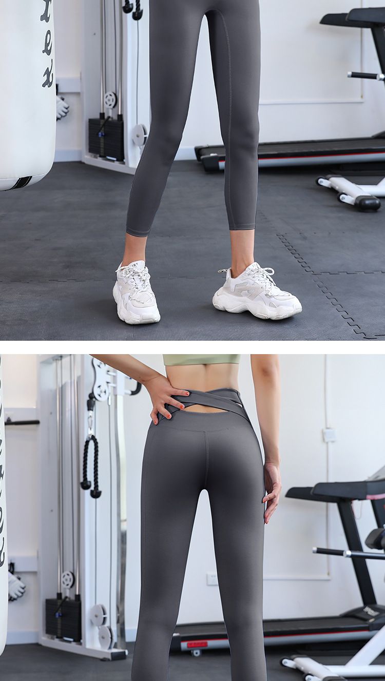 Damen Yoga-Leggings, Hochbund, schnelltrocknend, Bauchkontrolle