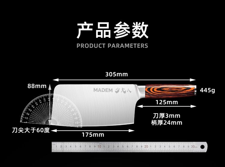 Yangjiang stainless steel kitchen knife set with knife holder