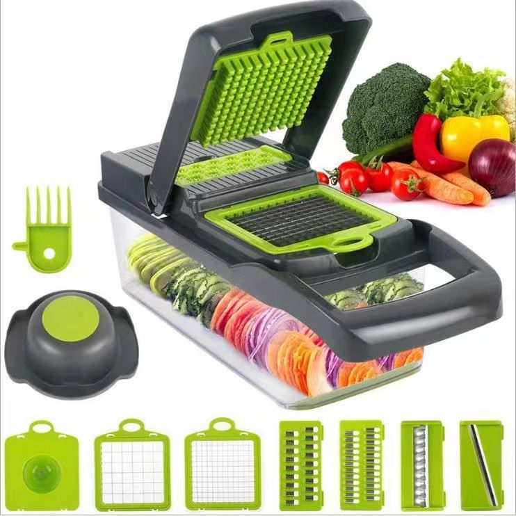 Multifunctional vegetable cutter with shredder, julienne and slicer