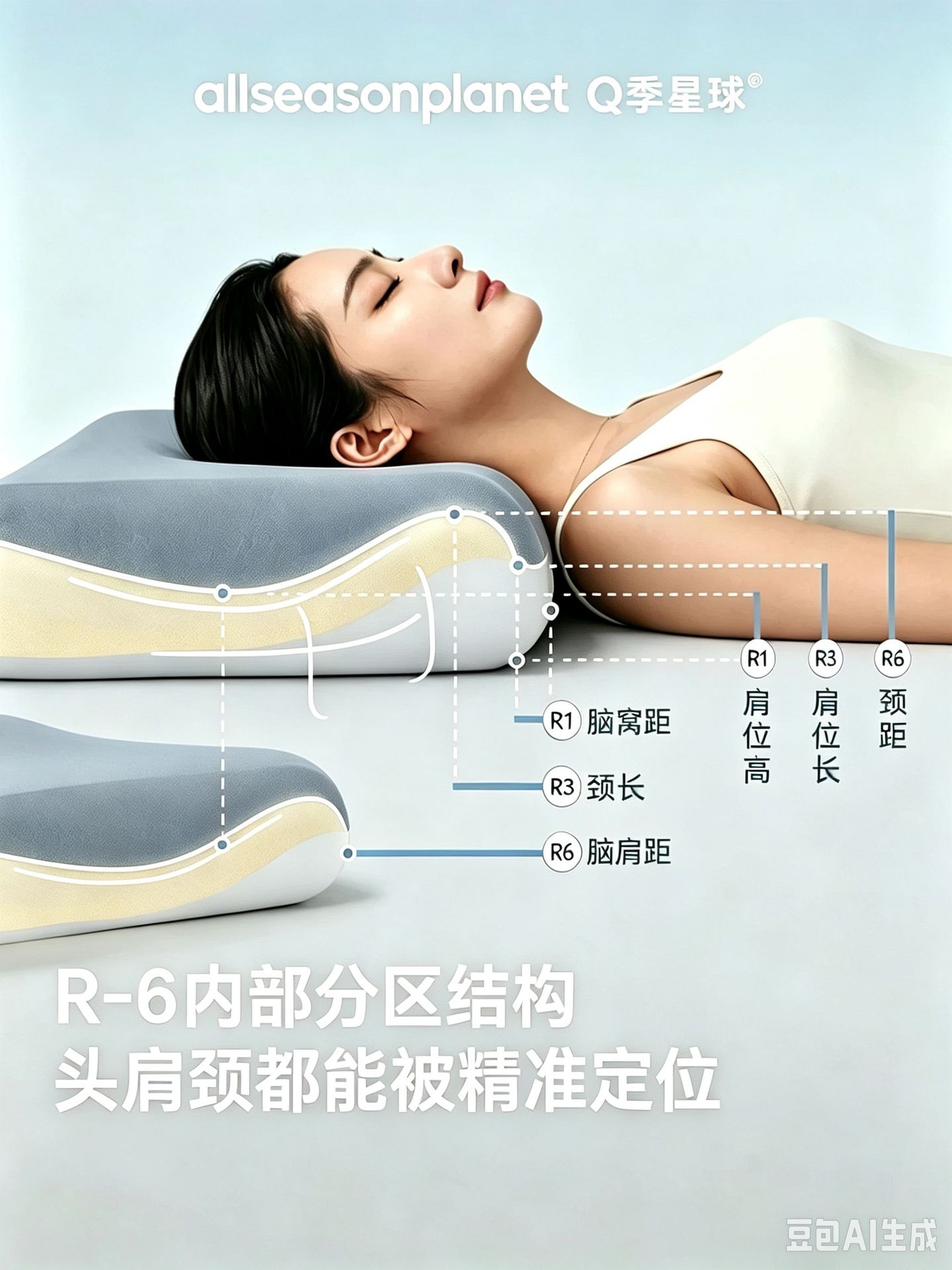 Planet Deep Sleep Yastık Pro4, Hafıza Köpüğü, Boyun Desteği