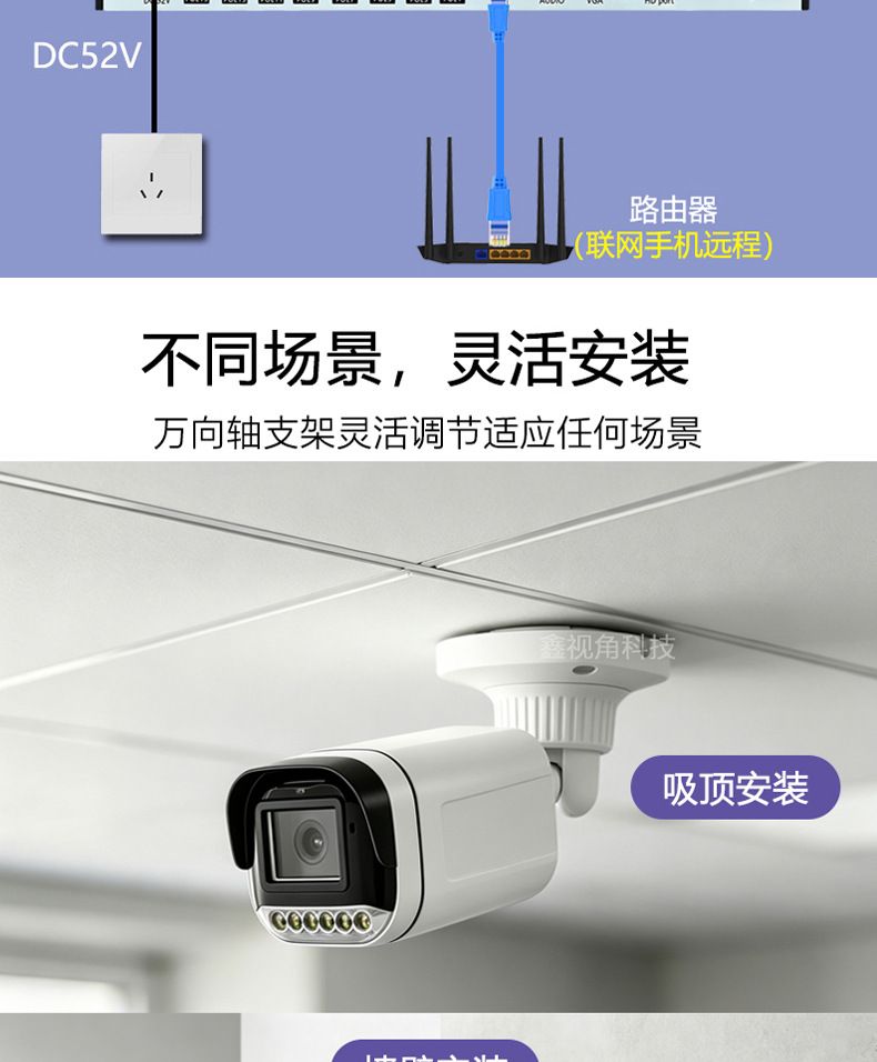 cctv16通道闭路监控系统套装poe nvr录像机8mp4K网络摄像头icsee