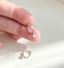999 Silber-Ohrstecker mit Zirkonia, schlafgeeignet