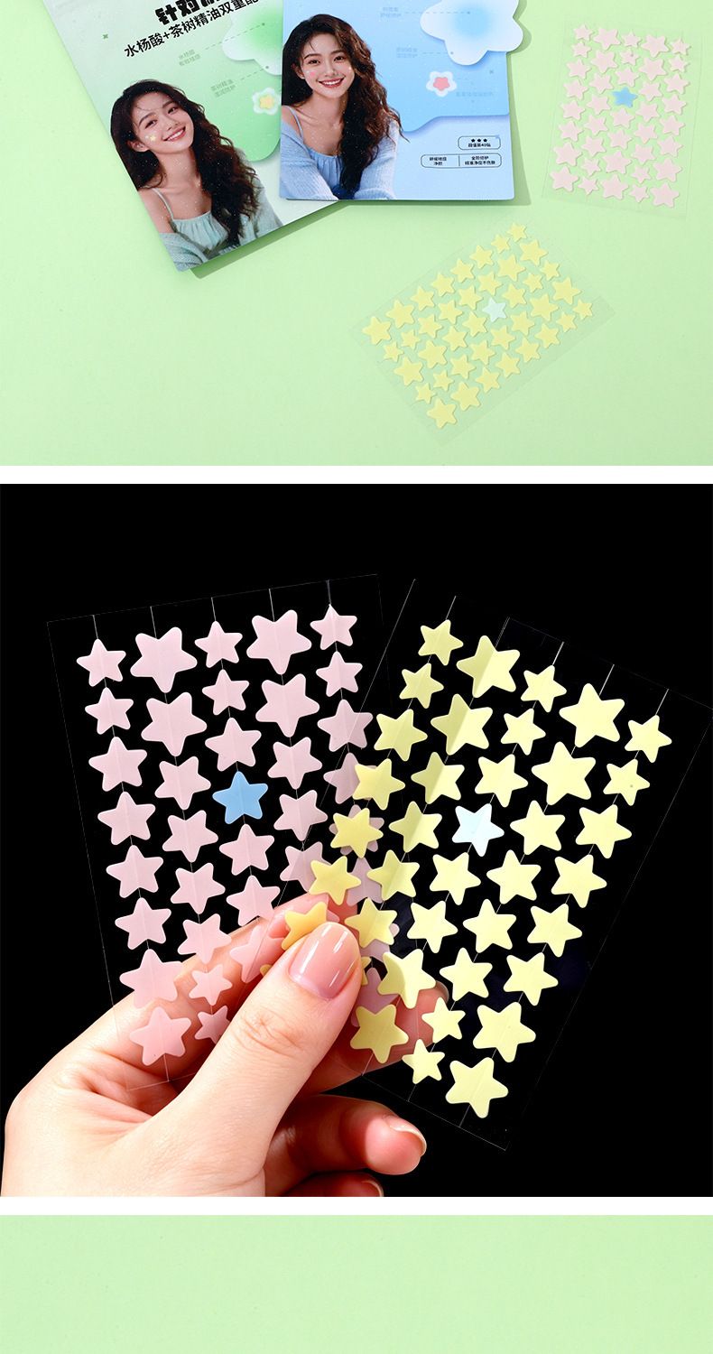 Star-Shaped Acne Patches Breathable 40-Count