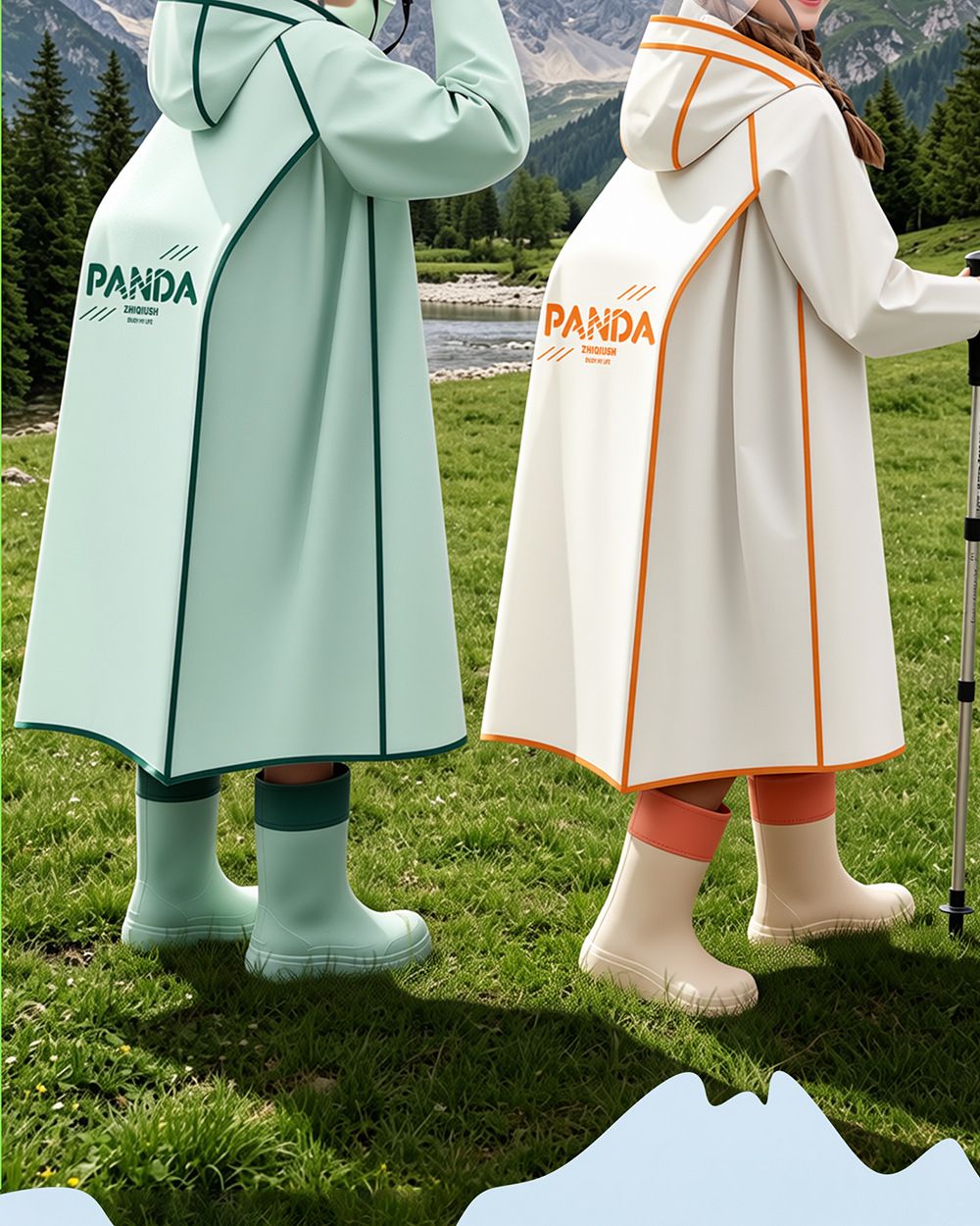 Children's raincoat, school use, long style, waterproof