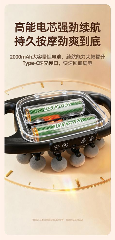20-Head Fascia Massager Multi-Level Adjustable