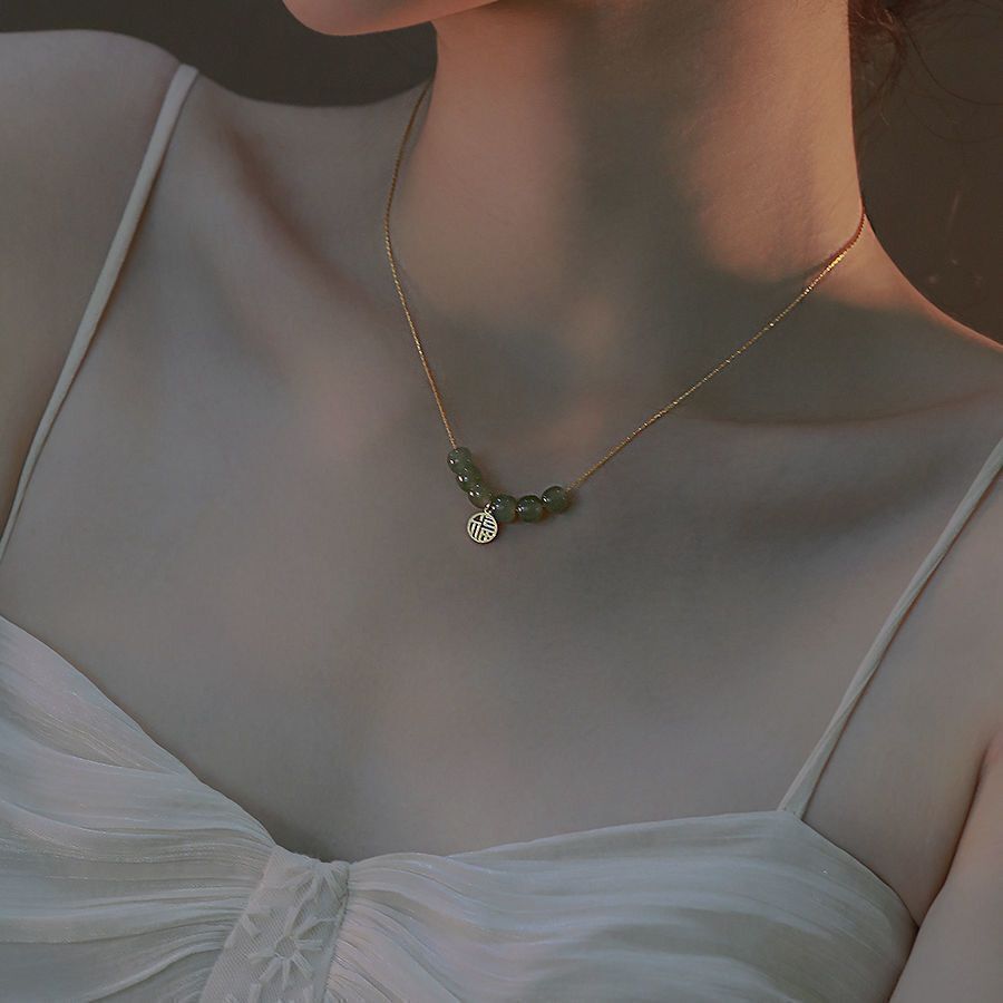 S925 Silber-Perlenkette, elegantes Design