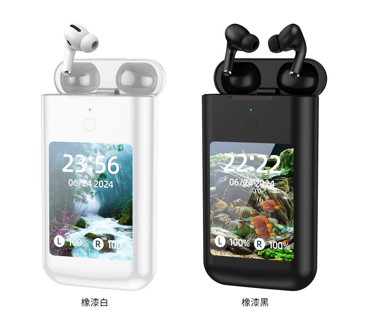 A98 BOX Bluetooth Earbuds Power Bank with 2.8 Inch Display 3-in-1