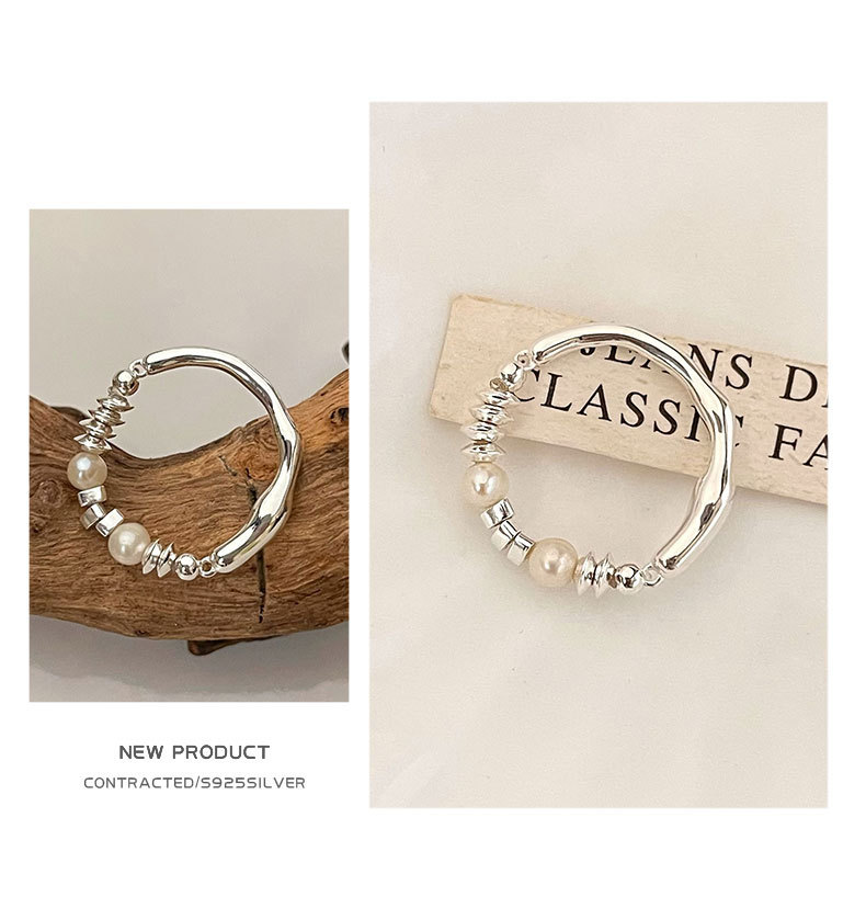 S925 Silver Pearl Creative Ring Women