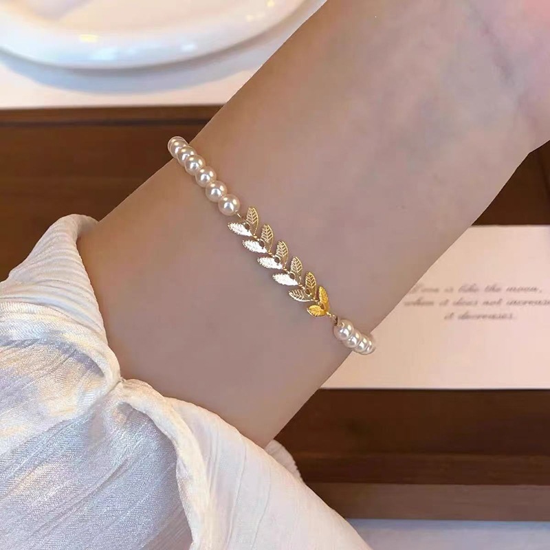 S925 Silber-Perlenarmband, minimalistisches Design