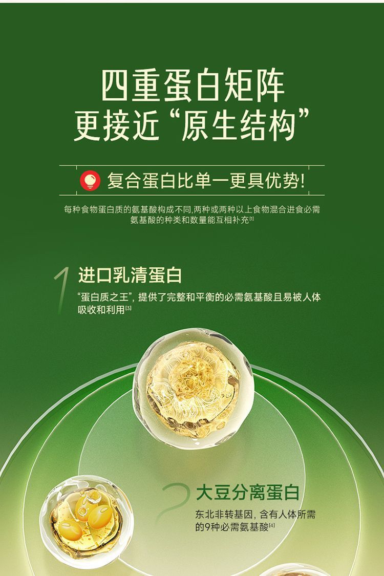 诺特.兰德双参四重蛋白粉乳清矿物质蛋白0蔗糖硒锌铁成人中老年
