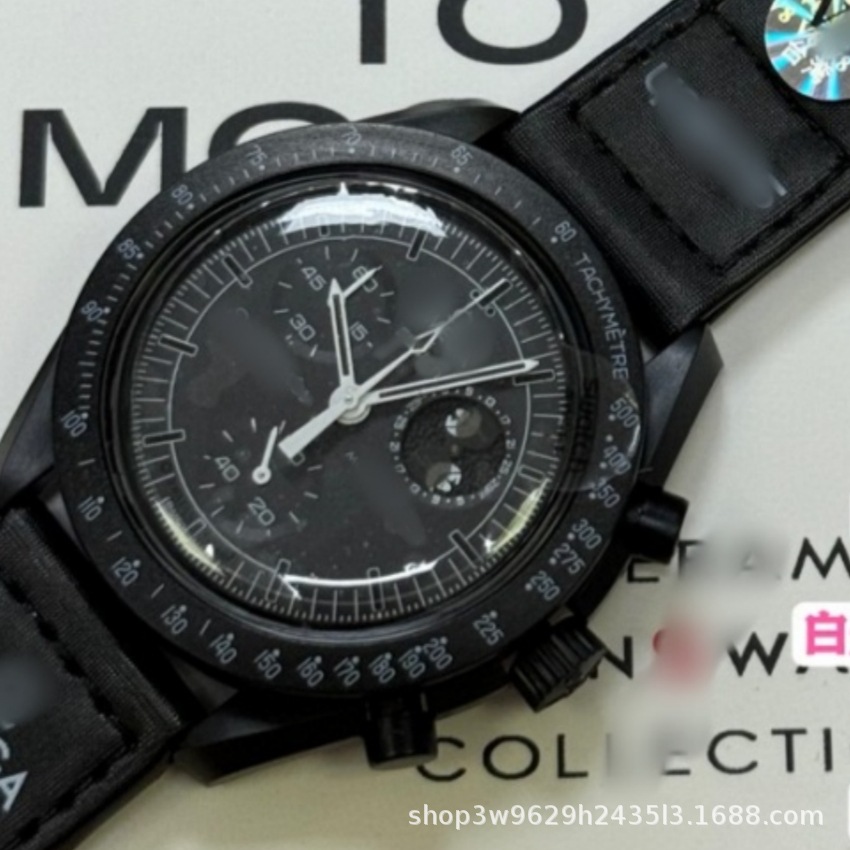 Herren-Chronograph mit Mond- und Merkur-Design