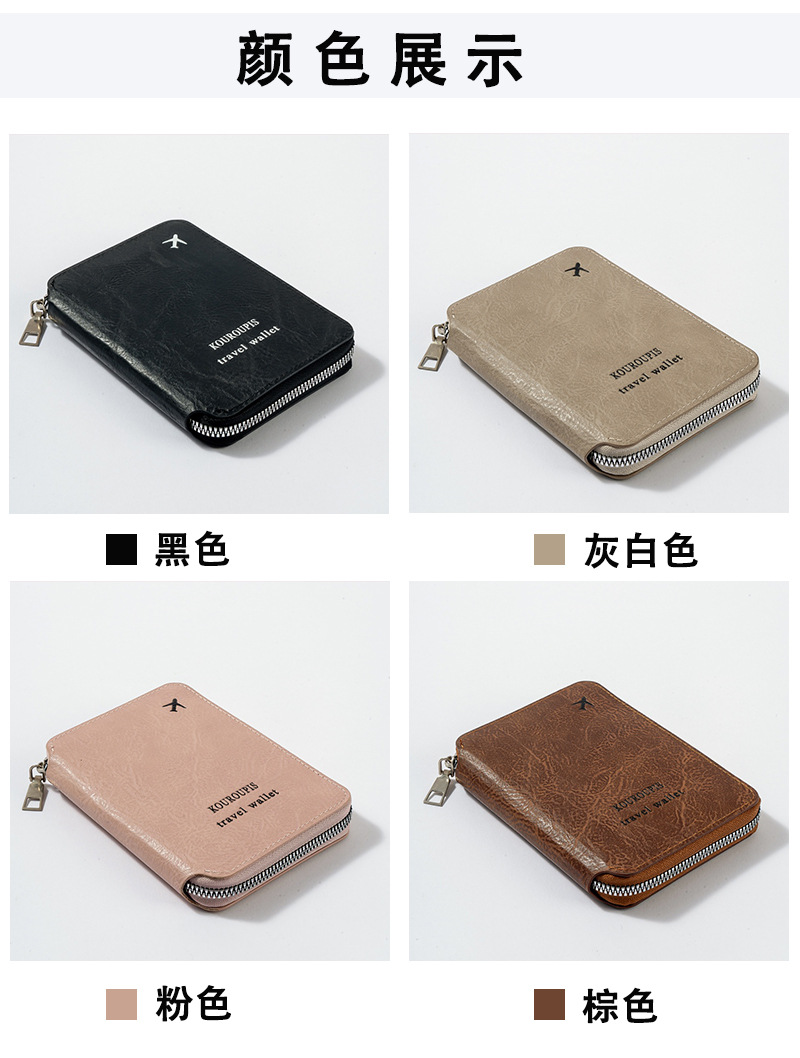 RFID passport holder with travel document storage