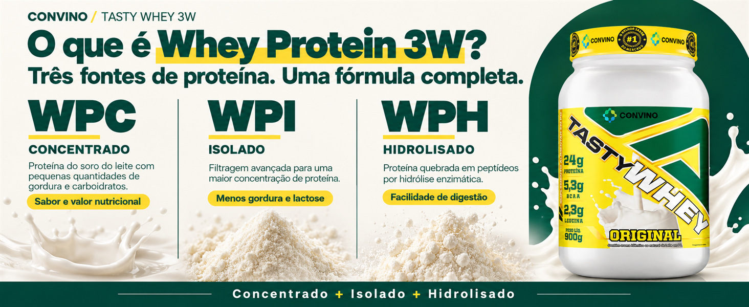 Triple concentrated whey protein powder