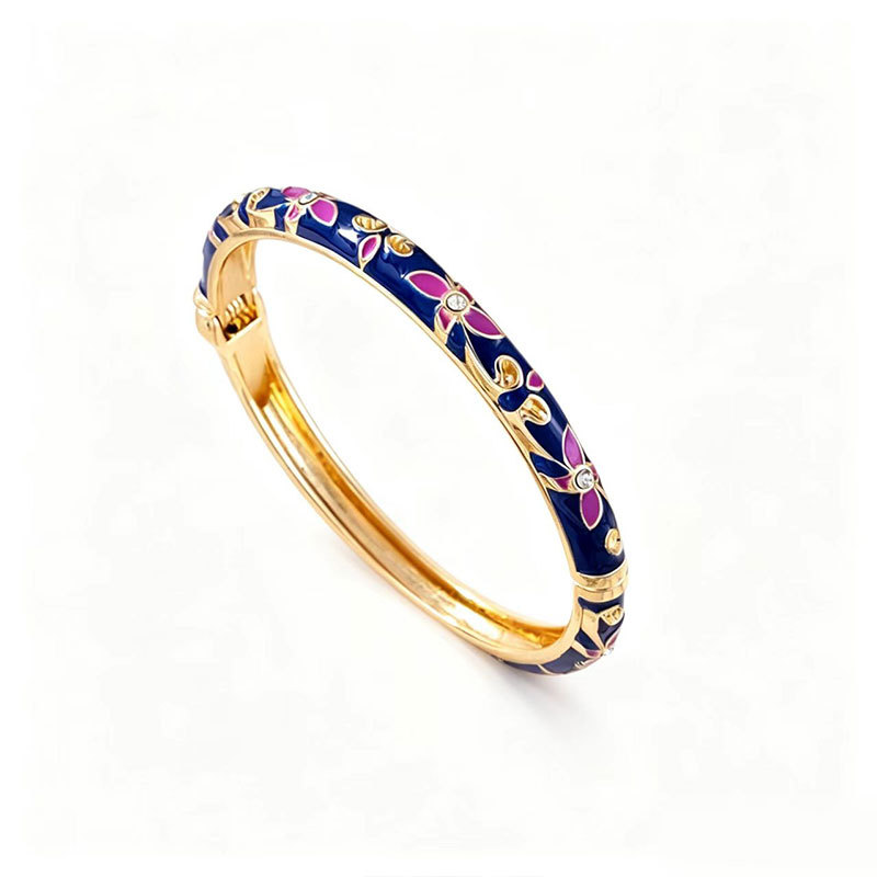 Chinesisches Armband offene Krone Cloisonné-Armreif