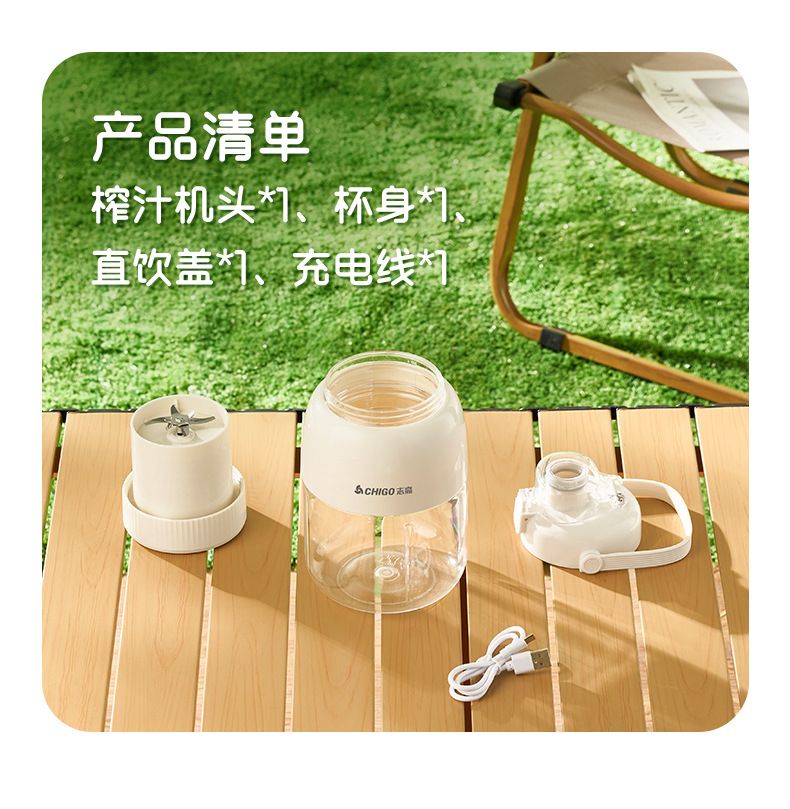 Chigo portable fruit juicer, rechargeable, multifunctional